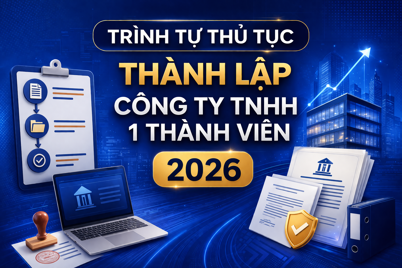 TRÌNH TỰ THỦ TỤC THÀNH LẬP CÔNG TY TNHH 1 THÀNH VIÊN 2026 LDLAWYER